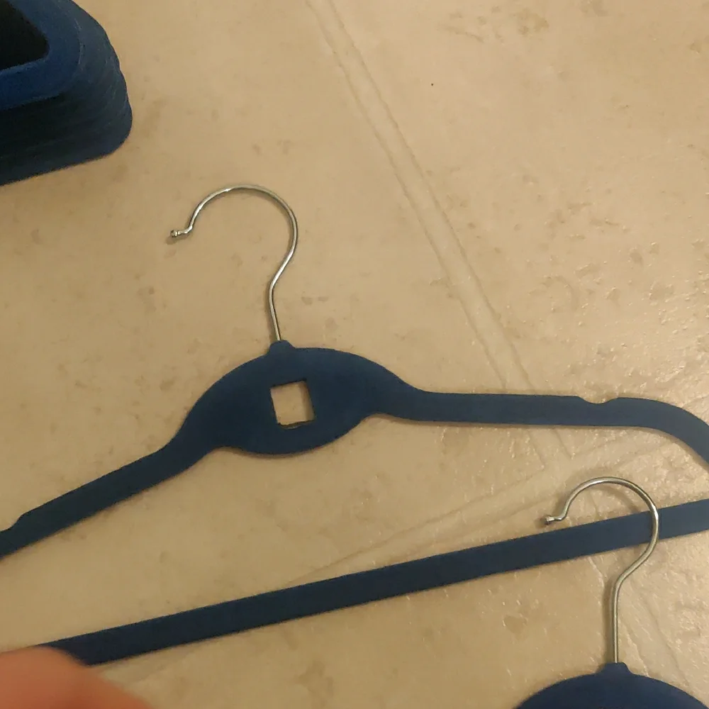 Set of 29 youth/kids Non slip Blue Velvet Hangers Y2K Retro Vintage Inspired